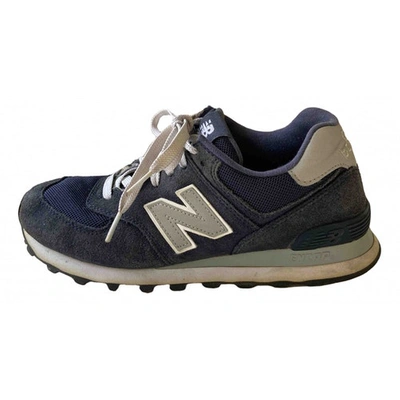 Pre-owned New Balance Trainers In Navy
