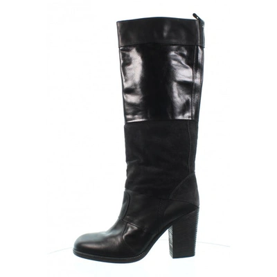 Pre-owned Maison Margiela Black Leather Boots