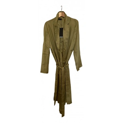 Pre-owned Roberto Collina Green Silk Trench Coat