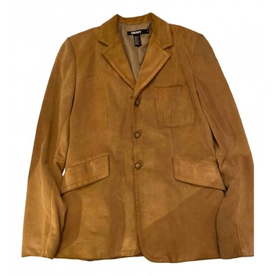 Pre-owned Dkny Jacket In Camel
