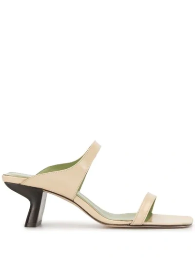 By Far Paola Mule Sandals In Green