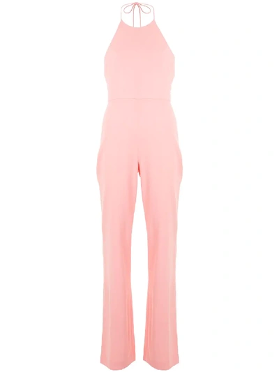 Alice And Olivia Adinah High Neck Sleeveless Jumpsuit In Pink