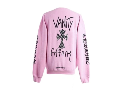 Pre-owned Chrome Hearts  Matty Boy Vanity Affair Crewneck Sweatshirt Pink
