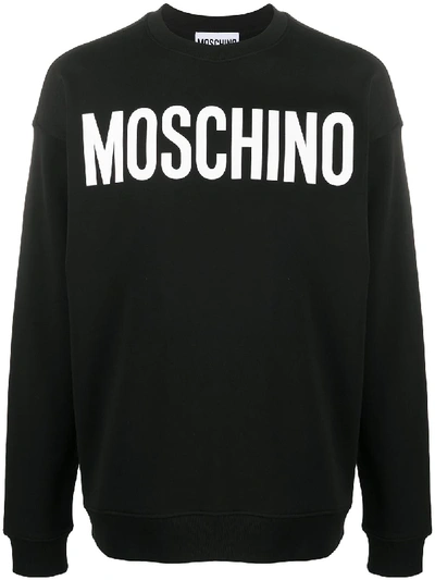 Moschino Couture Crewneck Sweatshirt With Mirror Print In Black