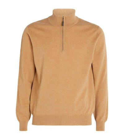 Johnstons Of Elgin Half-zip Cashmere Sweater