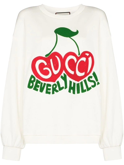 Gucci + Net Sustain Printed Organic Cotton-jersey Sweatshirt In White