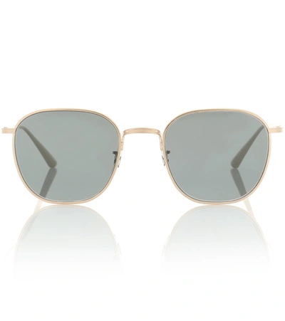 The Row Oliver Peoples Board Meeting 2 Round-frame Gold-tone Sunglasses