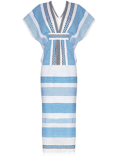 【LEMLEM】jemari fringed ストライプ cotton-gauze ミニ ドレス Lemlem Mizan Fringed Jacquard-trimmed Striped Cotton-blend