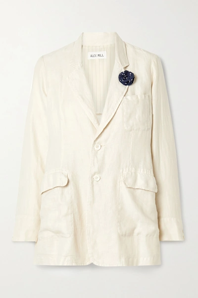 Alex Mill Boy Linen Blazer In Ecru