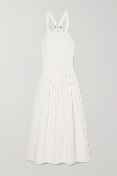 Anna Quan Coco Linen-blend Maxi Dress In White