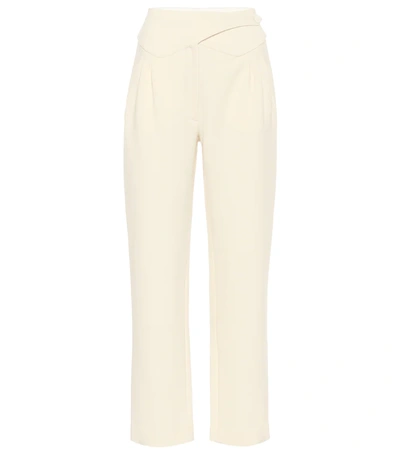 Blazé Milano Resolute High-rise Wool Straight-leg Trousers In Neutrals