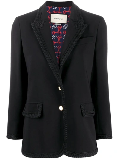 Gucci Single-breasted Blazer In Black