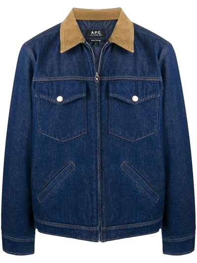 A.p.c. Indigo Denim Linden Jacket In Navy