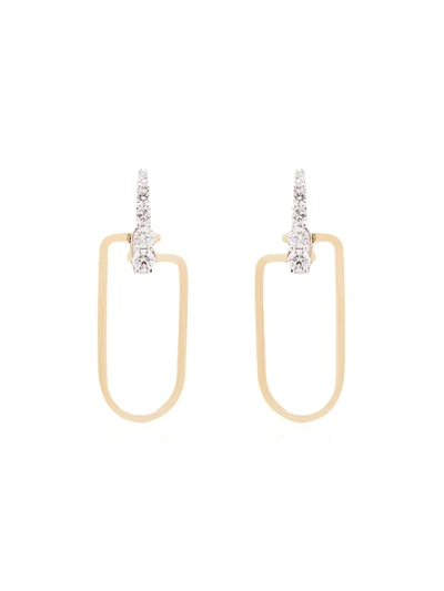 Eéra 18kt Gold Reine Diamond Drop Earrings In Metallic