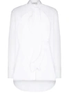 Givenchy Scarf-neck Long-sleeve Blouse In Weiss