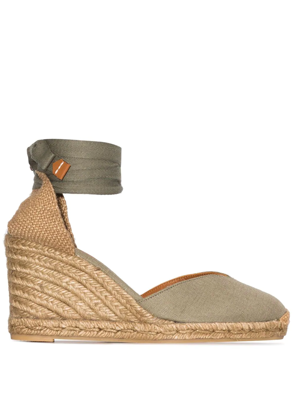 castañer carina 80 canvas wedge espadrilles