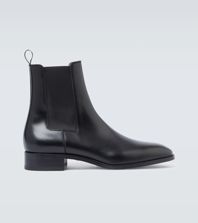 Christian Louboutin Amiraldo Patent-leather Chelsea Boots In Black