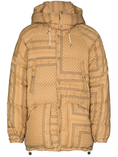 Visvim X F.i.l. Indigo Camping Trading Post Kodiak Down Jacket In Neutrals