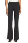 Hugo Boss Tulea Side Zip Tropical Stretch Wool Trousers In Black