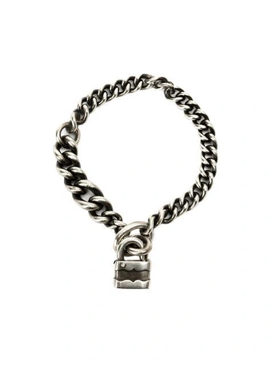 Werkstatt:münchen Padlock Chain Bracelet In Metallic