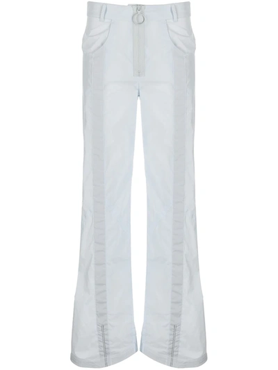 Off-white Blue Zip-up Wide Leg Trousers