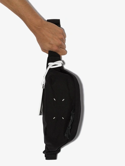 Maison Margiela 4-stitches Zip-around Belt Bag In Black
