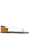 Marni White Bamboo 60 Leather Sandals