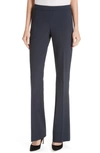 Hugo Boss Tulea Side Zip Tropical Stretch Wool Trousers In Dark Blue