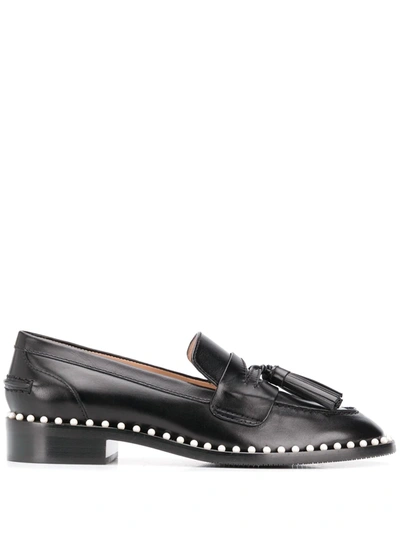 Stuart Weitzman Women's Kaylene Pearl Loafers In Black