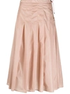 Moncler High-waist Pleated Skirt In Pink