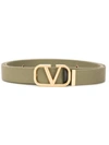 Valentino Garavani Vlogo Ribbon Belt Green