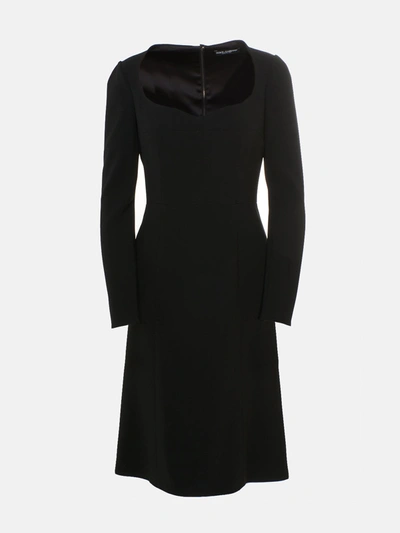 Dolce & Gabbana Dress In Cady Black