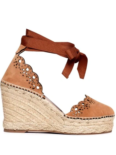 Tabitha Simmons Ravi Wedge Espadrilles In Brown