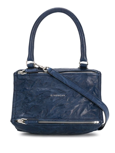 Givenchy Small Pandora Leather Bag In Blue