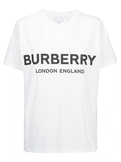 Burberry Logo Print T In White
