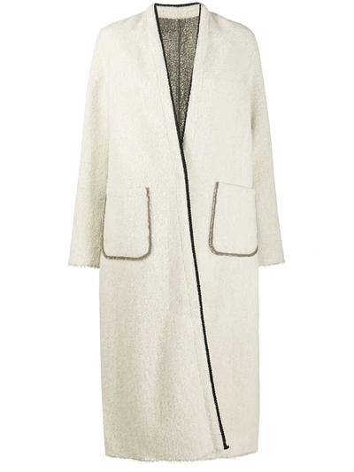 Forte Forte Reversible Open Front Coat In Neutrals