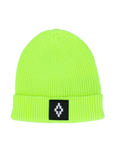 Marcelo Burlon County Of Milan Kids' Logo Patch Beanie In Yellow