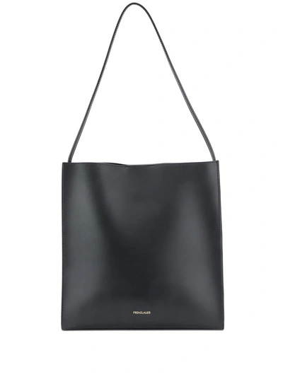 Frenzlauer Square Smooth Leather Tote Bag In Black