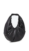 Staud Soft Pleated Moon Bag In Black