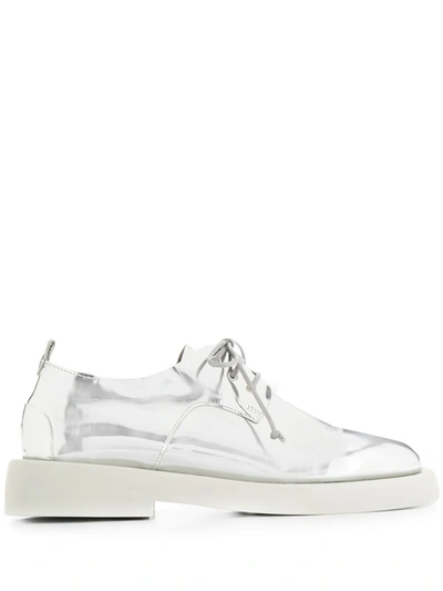 Marsèll Metallic Lace-up Brogues In Silver