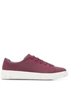 Camper Men's Courb Nylon Speckled Low-top Sneakers In Burgundy