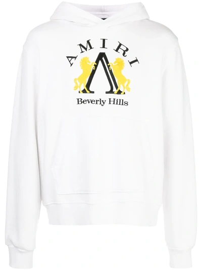 Amiri Beverly Hills Hoodie In White