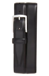 Allen Edmonds Midland Ave. Leather Belt In Black