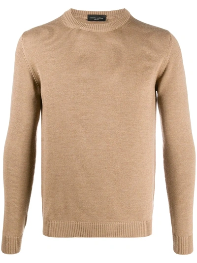 Roberto Collina Crew Neck Sweater In Neutrals