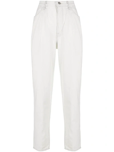 J Brand High-waisted Straight-leg Trousers In White