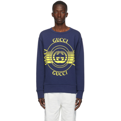 Gucci Gg-disc Print Organic-cotton Jersey Sweatshirt In Silver