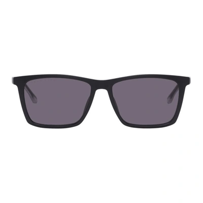 Hugo Boss Black Matte Rectangular Glasses In 0003 Mtt Bl