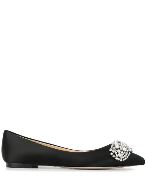 badgley mischka embellished flats