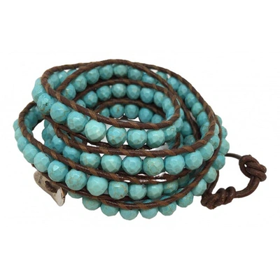 Pre-owned Chan Luu Turquoise Leather Bracelet