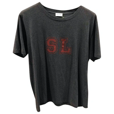 Pre-owned Saint Laurent Grey Cotton T-shirt